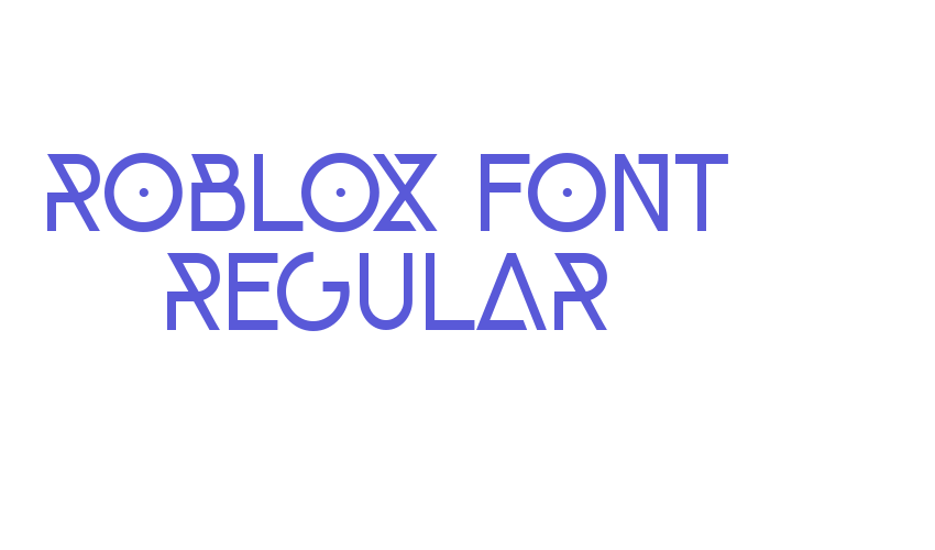 Roblox Font Regular Font Download