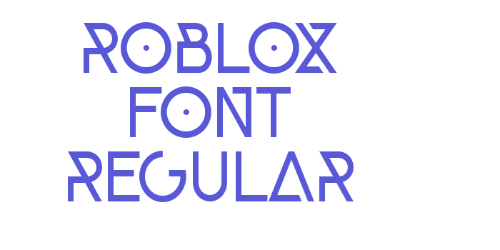 Roblox Font Regular Font