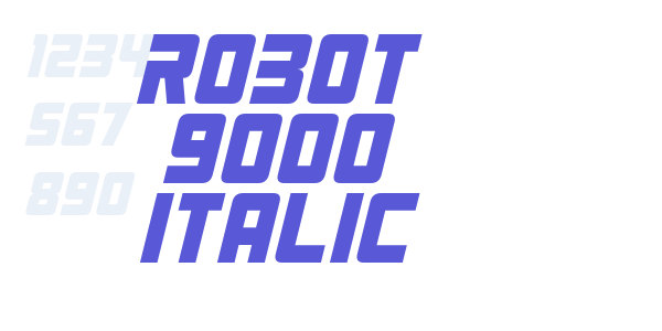 Robot 9000 Italic font free