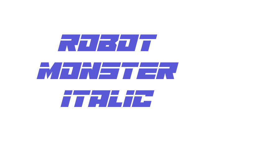 Robot Monster Italic Font