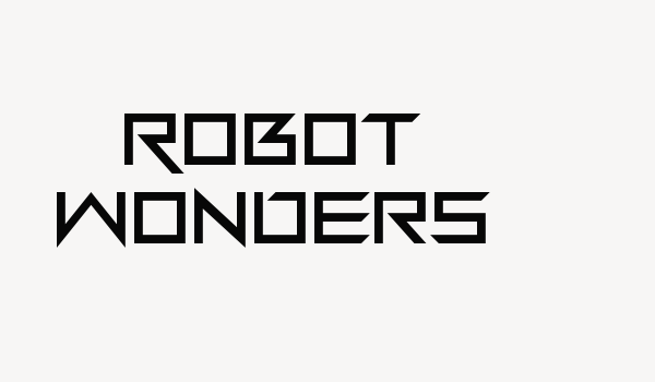 Robot Wonders Font