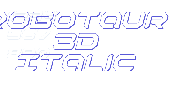 Robotaur 3D Italic font free