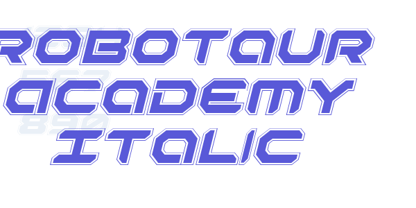 Robotaur Academy Italic font free