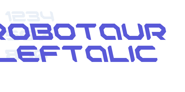 Robotaur Leftalic font free