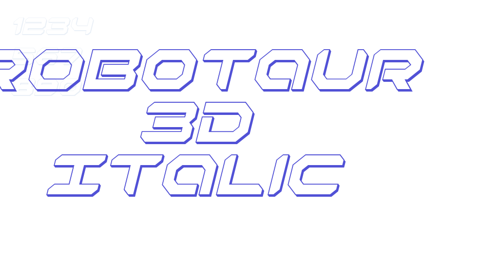 Robotaur 3D Italic-font-download