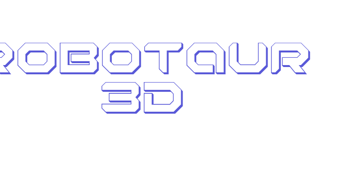 Robotaur 3D Font Download