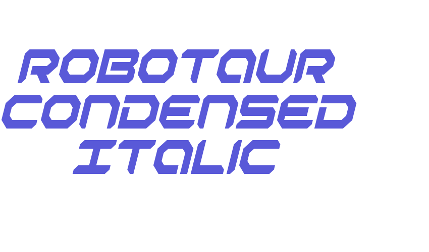 Robotaur Condensed Italic Font