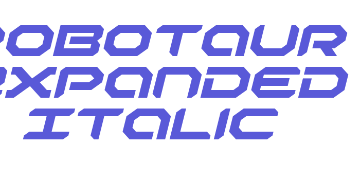 Robotaur Expanded Italic Font Download