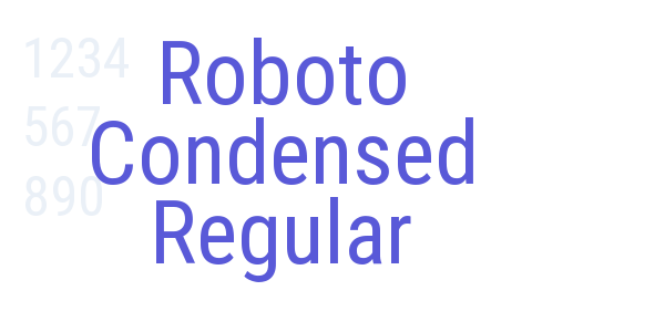 Roboto Condensed Regular font free