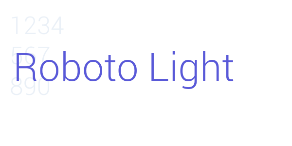 Roboto Light font free