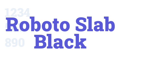 Roboto Slab Black font free