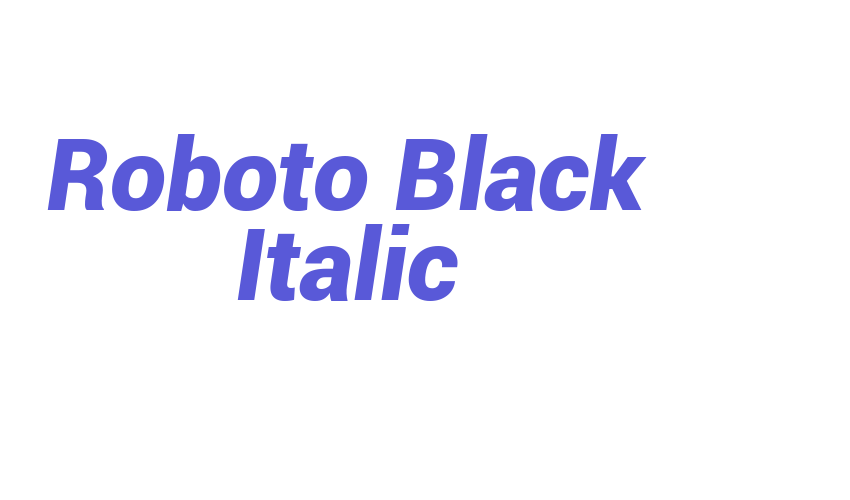 Roboto Black Italic Font Download