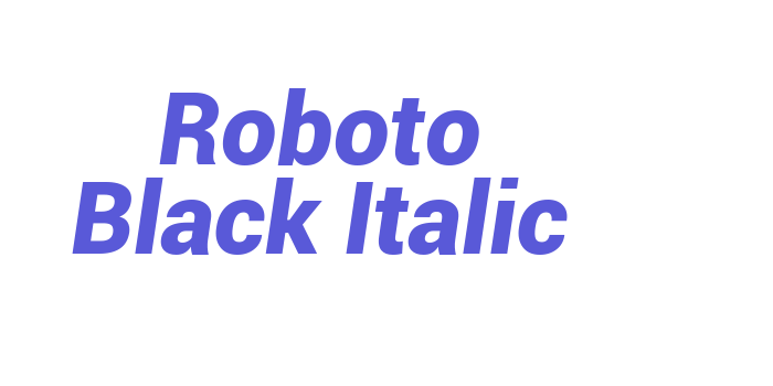 Roboto Black Italic Font Download