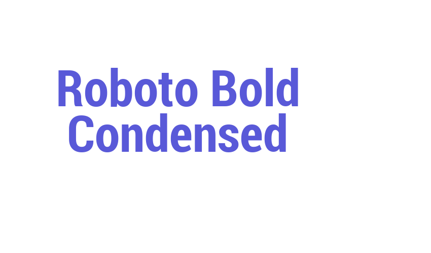 Roboto Bold Condensed Font Download