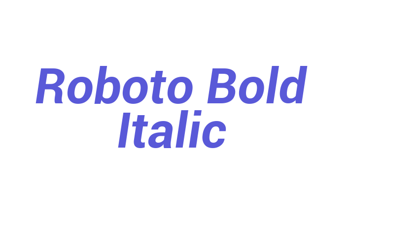 Roboto Bold Italic Font Download