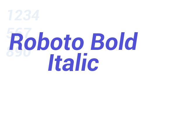 Roboto Bold Italic