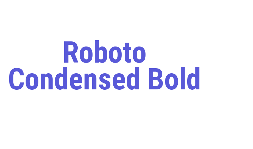 Roboto Condensed Bold Font Download