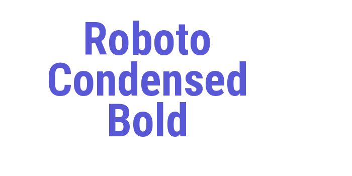 Roboto Condensed Bold Font Download