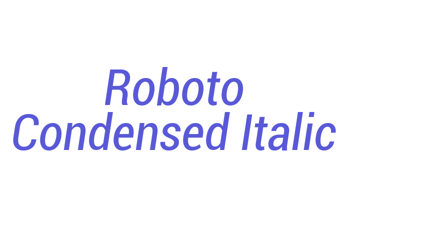 Roboto Condensed Italic Font Download