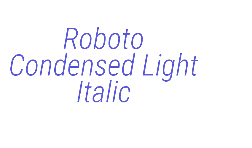 Roboto Condensed Light Italic Font Download