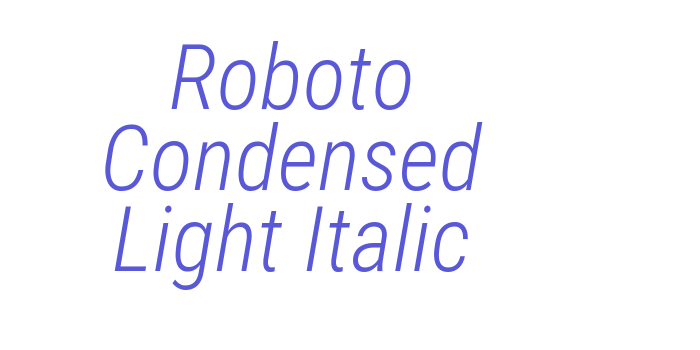 Roboto Condensed Light Italic Font Download