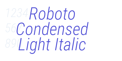 Roboto Condensed Light Italic