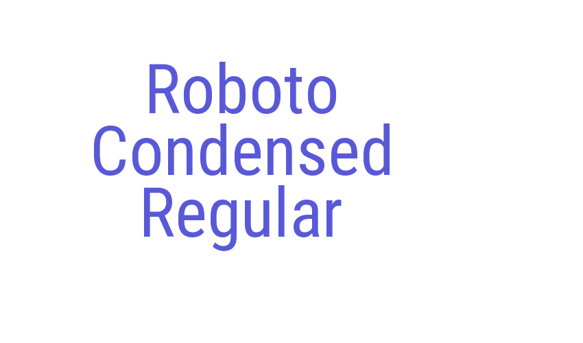 Roboto Condensed Regular Font Download