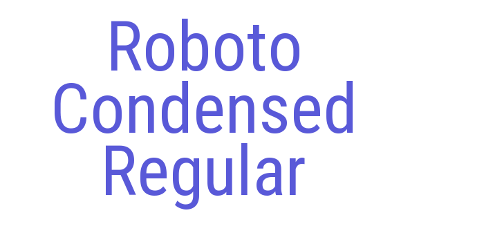 Roboto Condensed Regular Font