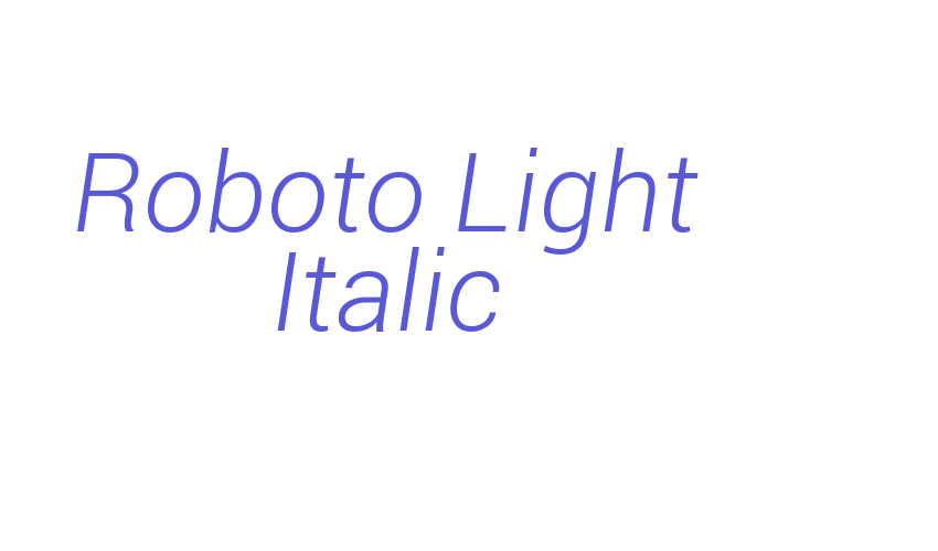 Roboto Light Italic Font Download