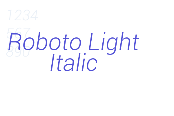 Roboto Light Italic