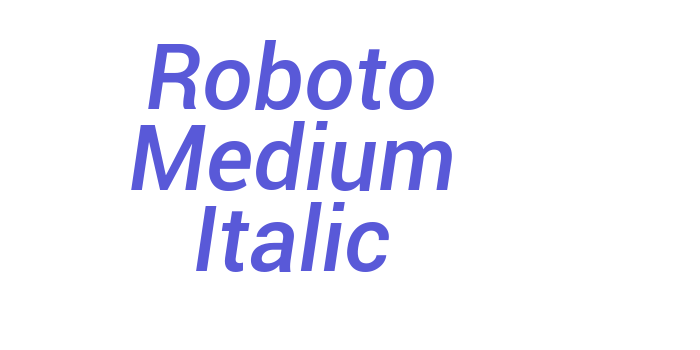 Roboto Medium Italic Font Download