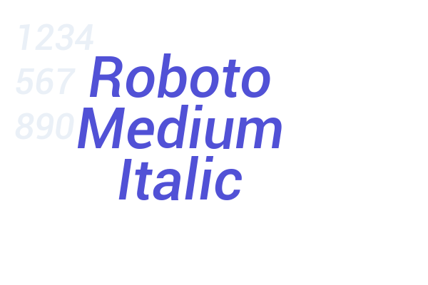 Roboto Medium Italic