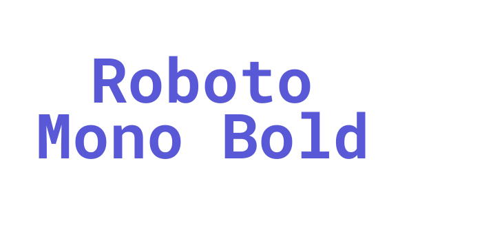 Roboto Mono Bold Font Download