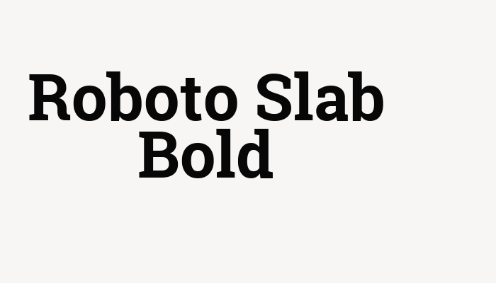 Roboto Slab Bold font download