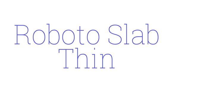 Roboto Slab Thin Font Download