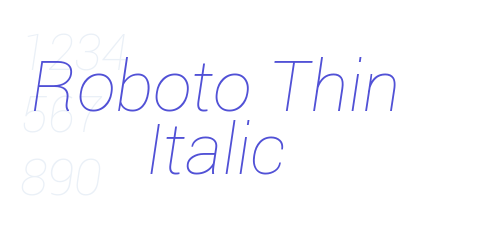 Roboto Thin Italic