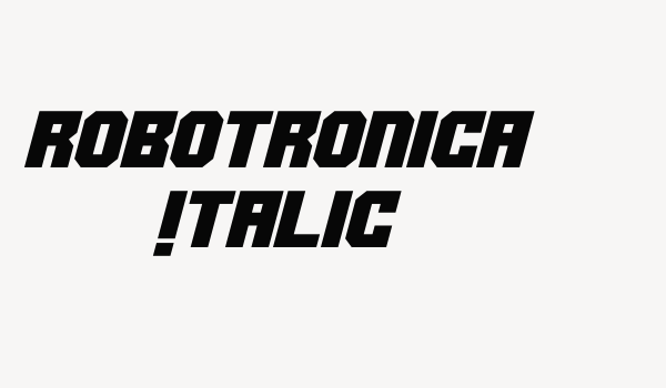 Robotronica Italic Font