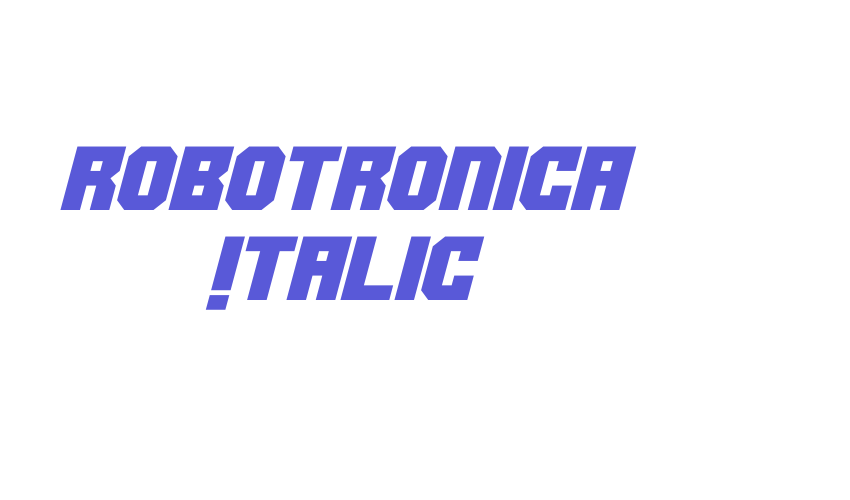 Robotronica Italic Font Download