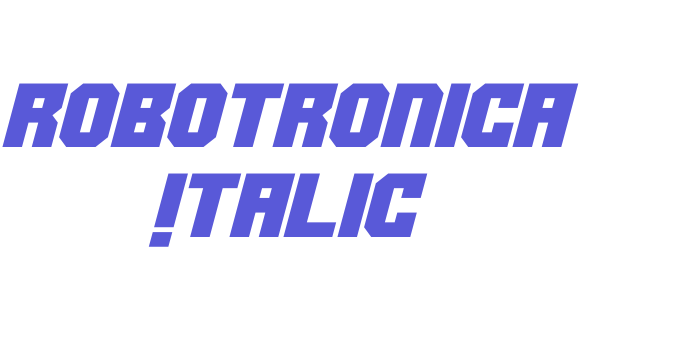 Robotronica Italic Font