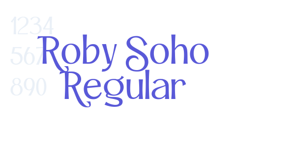 Roby Soho Regular font free