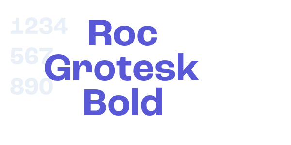 Roc Grotesk Bold font free