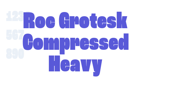 Roc Grotesk Compressed Heavy font free