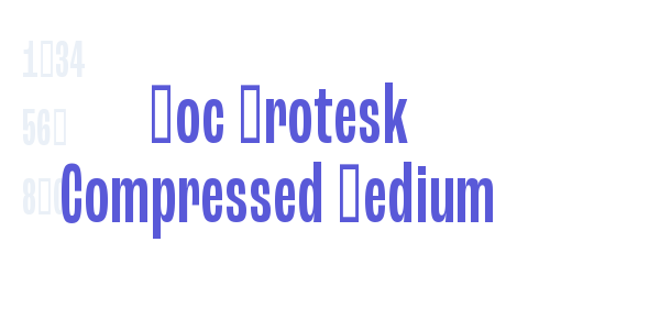 Roc Grotesk Compressed Medium font free