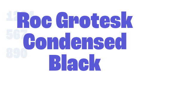 Roc Grotesk Condensed Black font free