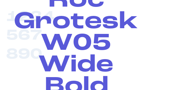 Roc Grotesk W05 Wide Bold font free