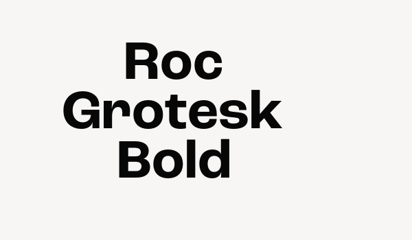 Roc Grotesk Bold Font