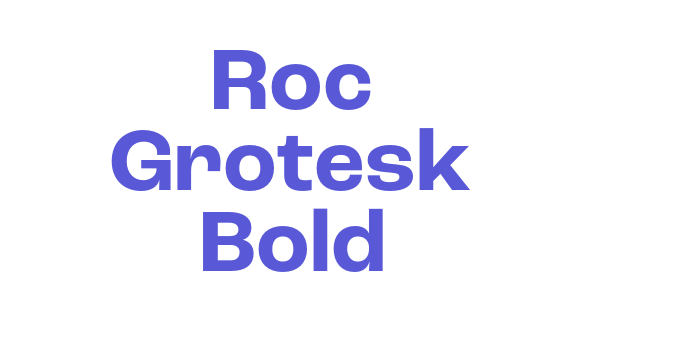 Roc Grotesk Bold Font Download