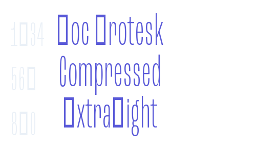 Roc Grotesk Compressed ExtraLight Font Download