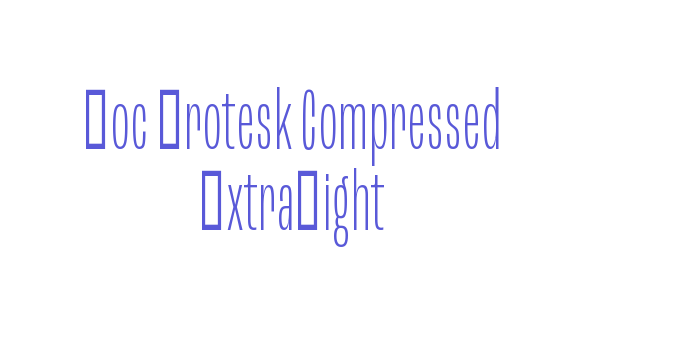 Roc Grotesk Compressed ExtraLight Font Download