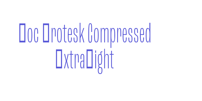 Roc Grotesk Compressed ExtraLight Font